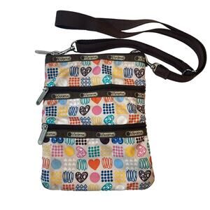 Lesportsac Kasey 3 Zipper Crossbody Purse